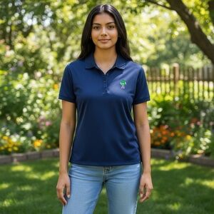 Nike Golf x M&M green character Women's Navy polo size XL